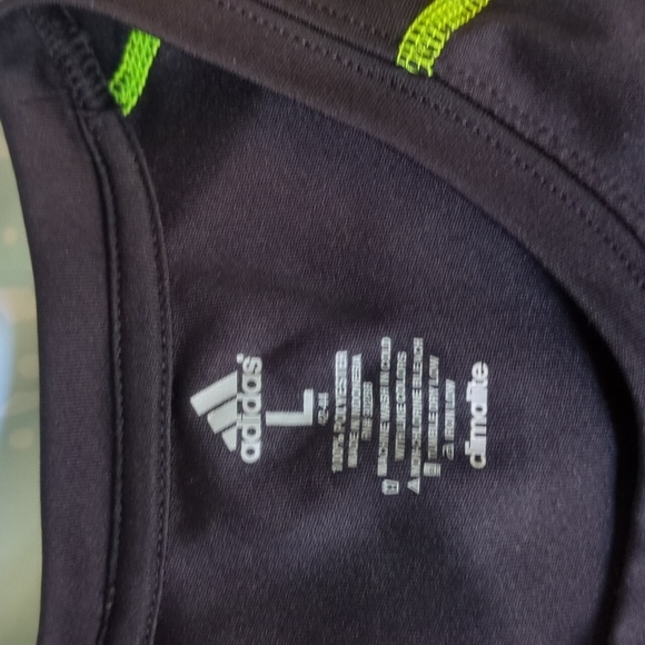 Adodas Climalite Black Quick Dry Athletic Tee - Picture 3 of 3